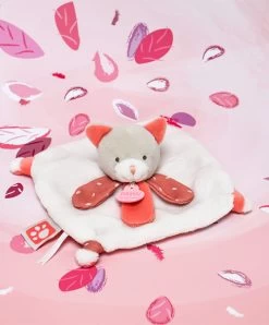Mini Doudou Chat Corail - 20 Cm