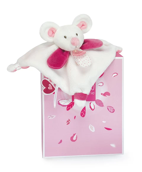 Mini Doudou Souris Rose - 20 Cm 1 Mini Doudou Souris Rose - 20 Cm