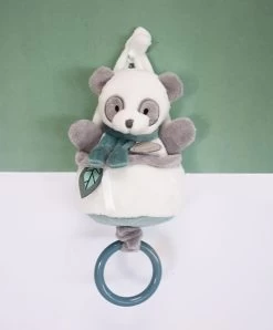 Peluche Musicale Panda Gris - 20 Cm
