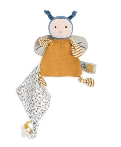 Doudou Attache Sucette Abeille Pollen En Coton BIO - 17cm -Doudou et Compagnie Promos Magasin DC3847 2