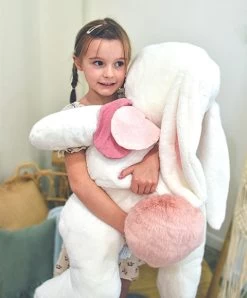 Peluche Géante XXL Lapin Beige - Happy Boho - 80 Cm -Doudou et Compagnie Promos Magasin DC3858 2