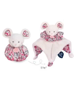 Doudou Souris Blanche - Cocon - Balle D'éveil - 3 EN 1 -Doudou et Compagnie Promos Magasin DC3932 2