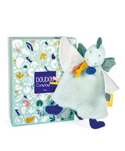 Doudou Plat Dinosaure Vert Filou - 25cm -Doudou et Compagnie Promos Magasin DC3938 2