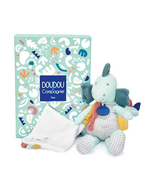 Peluche De Dinosaure Vert Avec Doudou -Filou - 25 Cm 2 Peluche De Dinosaure Vert Avec Doudou -Filou - 25 Cm – Image 2