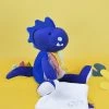 Peluche De Dinosaure Bleu Avec Doudou -Sashou - 25 Cm