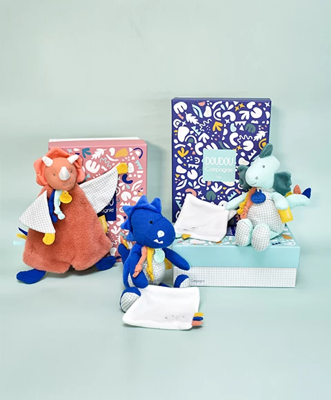 Peluche De Dinosaure Bleu Avec Doudou -Sashou - 25 Cm 5 Peluche De Dinosaure Bleu Avec Doudou -Sashou - 25 Cm – Image 5