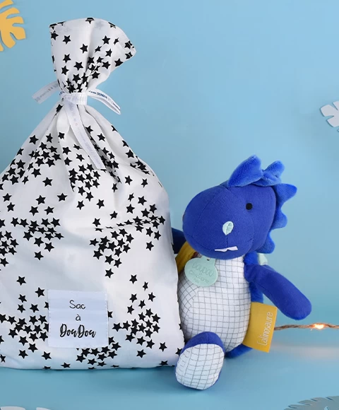 Peluche De Dinosaure Bleu Avec Doudou -Sashou - 25 Cm 6 Peluche De Dinosaure Bleu Avec Doudou -Sashou - 25 Cm – Image 6