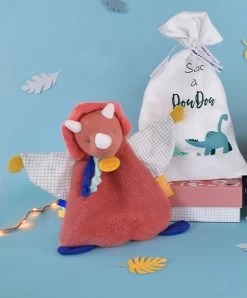 Doudou Plat Dinosaure Orange Lou - 25cm 11 Doudou Plat Dinosaure Orange Lou - 25cm -Doudou et Compagnie Promos Magasin DC3945 4