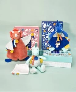 Doudou Plat Dinosaure Orange Lou - 25cm 12 Doudou Plat Dinosaure Orange Lou - 25cm -Doudou et Compagnie Promos Magasin DC3945 5