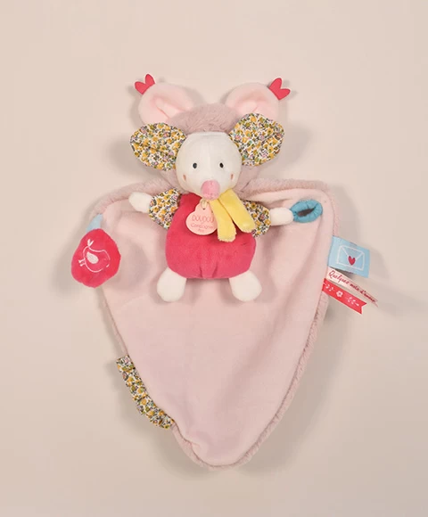 Doudou Souris Blanche Avec Cape - Papillotte - 3 EN 1 2 Doudou Souris Blanche Avec Cape - Papillotte - 3 EN 1 – Image 2