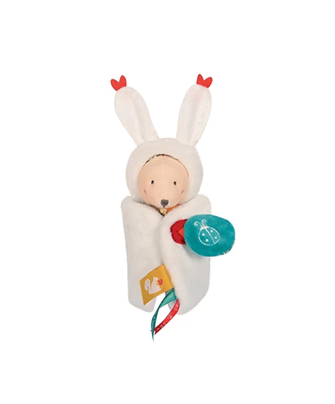 Doudou Lapin Marron Avec Cape - Papillotte - 3 EN 1 2 Doudou Lapin Marron Avec Cape - Papillotte - 3 EN 1 – Image 2