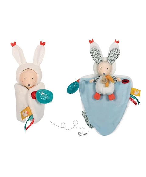 Doudou Lapin Marron Avec Cape - Papillotte - 3 EN 1 3 Doudou Lapin Marron Avec Cape - Papillotte - 3 EN 1 – Image 3