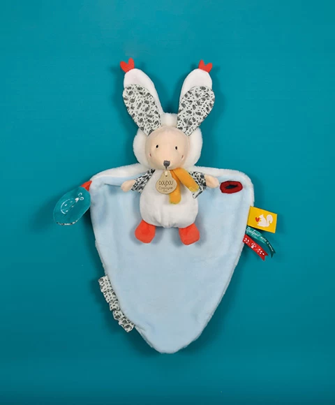 Doudou Lapin Marron Avec Cape - Papillotte - 3 EN 1 1 Doudou Lapin Marron Avec Cape - Papillotte - 3 EN 1