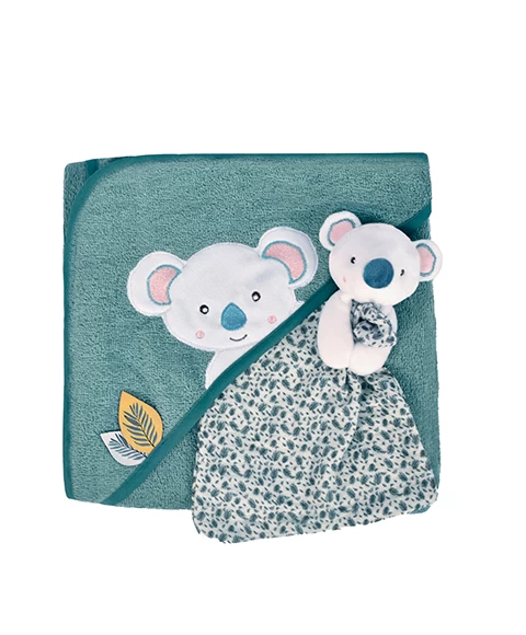 Coffret Cadeau Cape De Bain Et Doudou Yoca Le Koala - 80 X 80 Cm 2 Coffret Cadeau Cape De Bain Et Doudou Yoca Le Koala - 80 X 80 Cm – Image 2