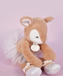 Peluche Faon Ballerine Beige - 30 Cm