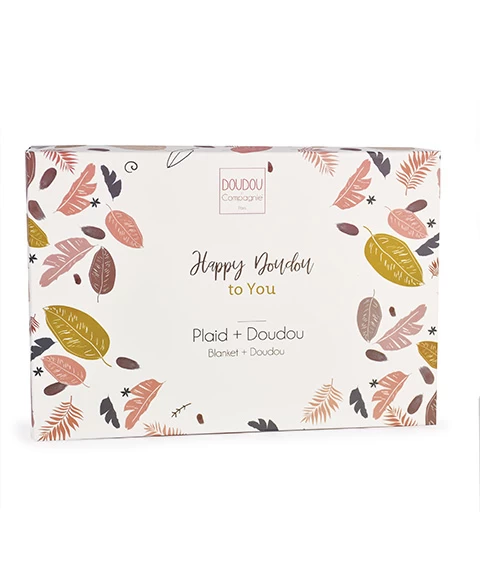 Coffret Cadeau Naissance Plaid Et Doudou Lapin Happy Boho - 70 X 100 Cm 4 Coffret Cadeau Naissance Plaid Et Doudou Lapin Happy Boho - 70 X 100 Cm – Image 4