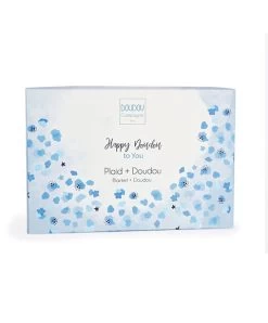 Coffret Cadeau Naissance Plaid Et Doudou Lapin Happy Glossy - 70 X 100 Cm -Doudou et Compagnie Promos Magasin DC3981 2
