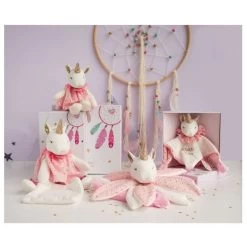 Doudou Et Compagnie - Attrape-rêve Doudou Licorne Rose Blanc -Doudou et Compagnie Promos Magasin attrapereve20licorne20rose20blanc 2