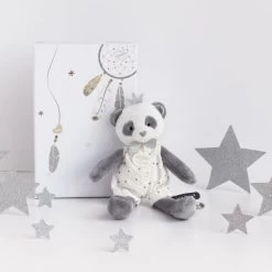 Doudou Et Compagnie - Attrape-rêve Peluche Panda Gris Blanc 20 Cm -Doudou et Compagnie Promos Magasin attrapereve20peluche20panda20gris20blanc202020cm 2