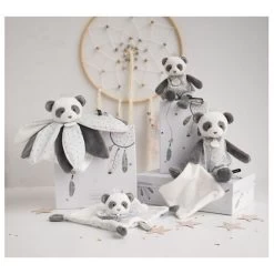 Doudou Et Compagnie - Attrape-rêve Peluche Panda Gris Blanc 20 Cm -Doudou et Compagnie Promos Magasin attrapereve20peluche20panda20gris20blanc202020cm 3
