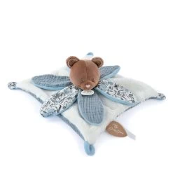 Doudou Et Compagnie - Boh'Aime - Doudou Plat Pétale Ours Marron Bleu Blanc 27 Cm -Doudou et Compagnie Promos Magasin bohaime2020plat20petale20ours20marron20bleu20blanc202720cm 1