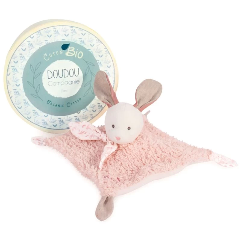 Doudou Et Compagnie - Botanic - Doudou Plat BIO Lapin Rose 25 Cm 1 Doudou Et Compagnie - Botanic - Doudou Plat BIO Lapin Rose 25 Cm