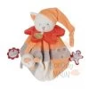 Doudou Et Compagnie Collector Anniversaire Chat Et Souris Plat Rond Orange Rouge Gris Blanc