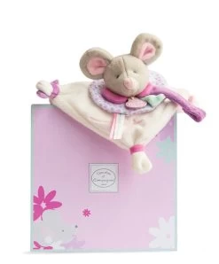 Attache-tétine Doudou Souris Pearly - 17 Cm