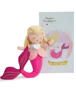 Poupée Chiffon Fille - Peluche Poupée Sirène May - 30 Cm - Rose -Poupée Sirène