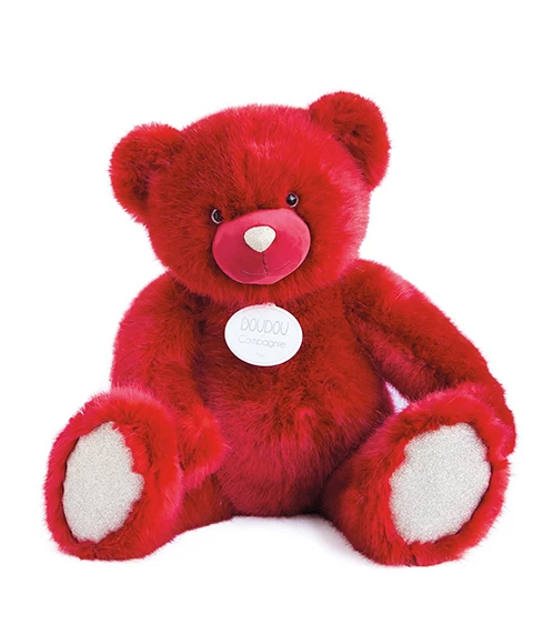 Ours En Peluche Géant Collection - Rouge Baiser - 80 Cm 2 Ours En Peluche Géant Collection - Rouge Baiser - 80 Cm – Image 2