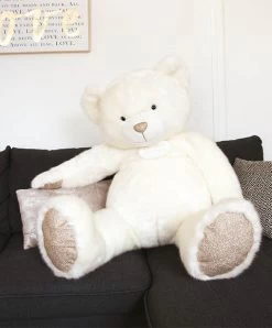 Ours En Peluche Géant Collection - Blanc Poudré -120 Cm -Doudou et Compagnie Promos Magasin dc3416 2 6369342a10cdd667766912