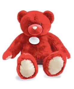 Gros Ours En Peluche Rouge Baiser- XXL - 120 Cm