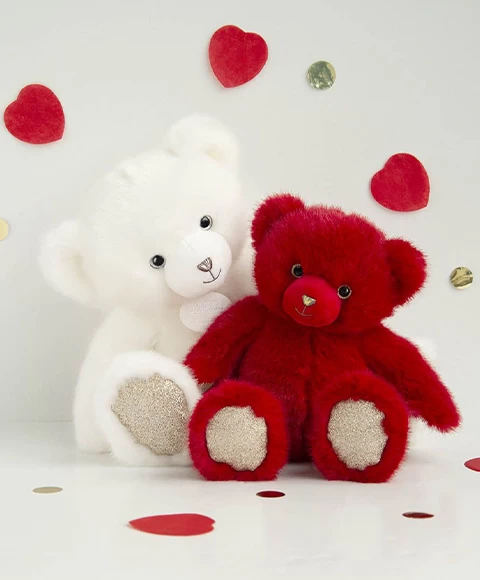 Ours En Peluche Rouge Baiser- Collection - 30 Cm 2 Ours En Peluche Rouge Baiser- Collection - 30 Cm – Image 2