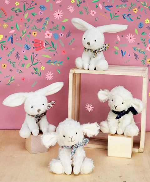 Lapin Blanc Avec Chouchou -12 Cm - Modèle Aléatoire 7 Lapin Blanc Avec Chouchou -12 Cm - Modèle Aléatoire – Image 7