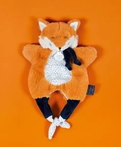Doudou Renard Marionnette - Petit Sac - Amusette3 EN 1