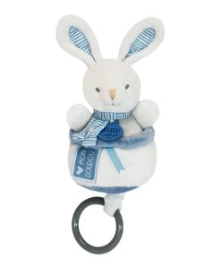 Peluche Musicale Lapin Bleu - 20 Cm