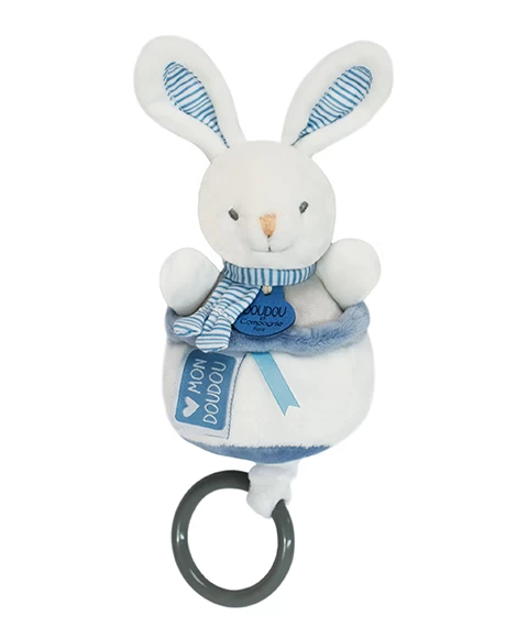 Peluche Musicale Lapin Bleu - 20 Cm 1 Peluche Musicale Lapin Bleu - 20 Cm