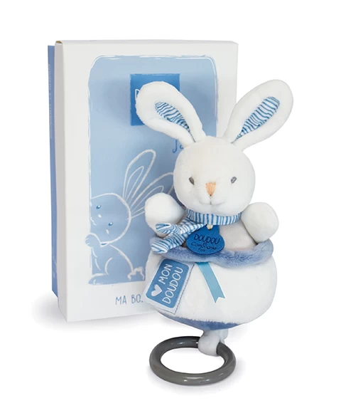 Peluche Musicale Lapin Bleu - 20 Cm 2 Peluche Musicale Lapin Bleu - 20 Cm – Image 2