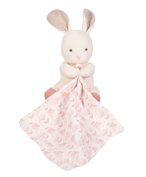 Doudou Mouchoir Lapin Rose En Coton BIO - 15 Cm 2 Doudou Mouchoir Lapin Rose En Coton BIO - 15 Cm – Image 2