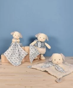 Doudou Mouchoir Chien Bleu En Coton BIO -15 Cm -Doudou et Compagnie Promos Magasin dc3963 3 6368dc120d3b9785823333