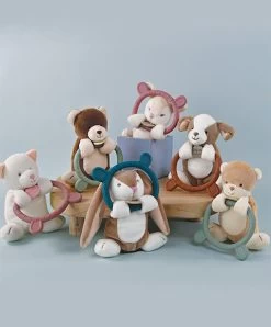 Doudou Anneau De Dentition - Hochet - HOULAHOP - Terracota-bleu Marine -Doudou et Compagnie Promos Magasin dc4030 63ecae5618e6b447068353