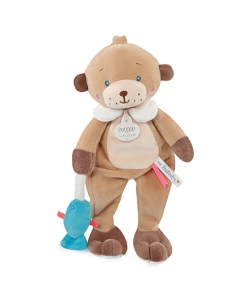 Doudou Loutre Marron Avec Poisson - "Ma Petite Louloutre"