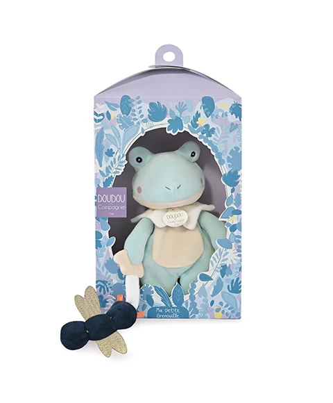 Doudou Grenouille Verte Avec Libellule - "Ma Petite Grenouille" 2 Doudou Grenouille Verte Avec Libellule - "Ma Petite Grenouille" – Image 2