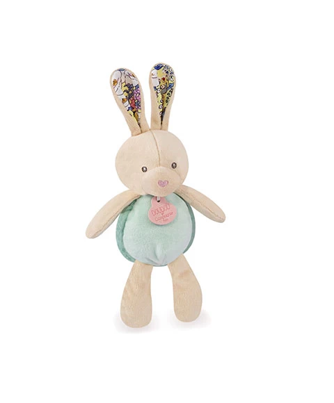 Peluche Lapin Pop-up - Vert Amande Et Corail 2 Peluche Lapin Pop-up - Vert Amande Et Corail – Image 2