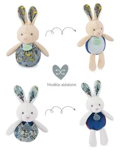 Peluche Lapin Pop-up - Bleu