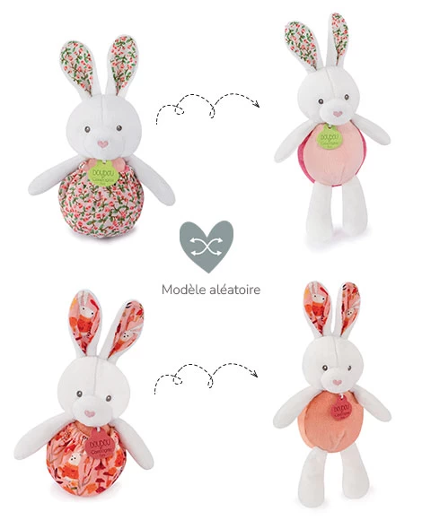 Peluche Lapin Pop-up - Rose Pale 1 Peluche Lapin Pop-up - Rose Pale