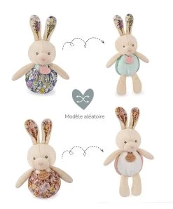 Peluche Lapin Pop-up - Vert Amande Et Corail