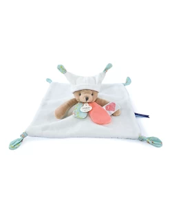 Doudou Plat Ours 3 Histoires - Blanc