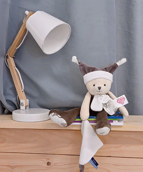 Doudou Ours Mouchoir 3 Histoires - Marron 1 Doudou Ours Mouchoir 3 Histoires - Marron