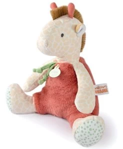 Peluche Girafe Beige Et Orange - 30 Cm